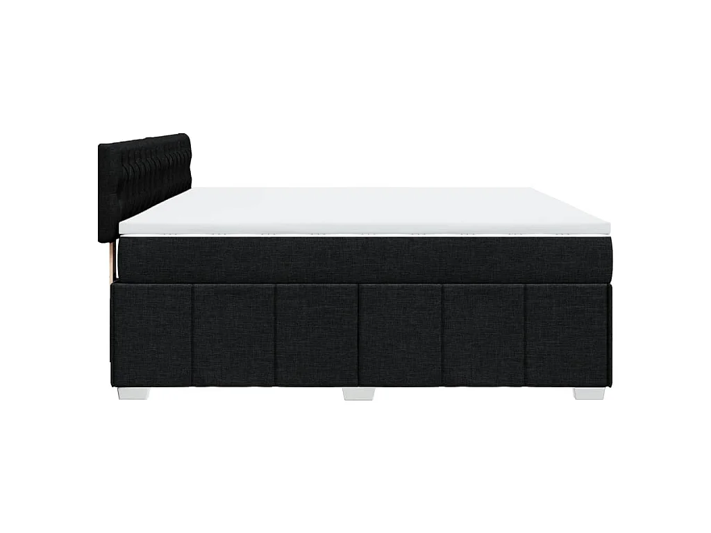 Boxspring met matras stof zwart 180x200 cm