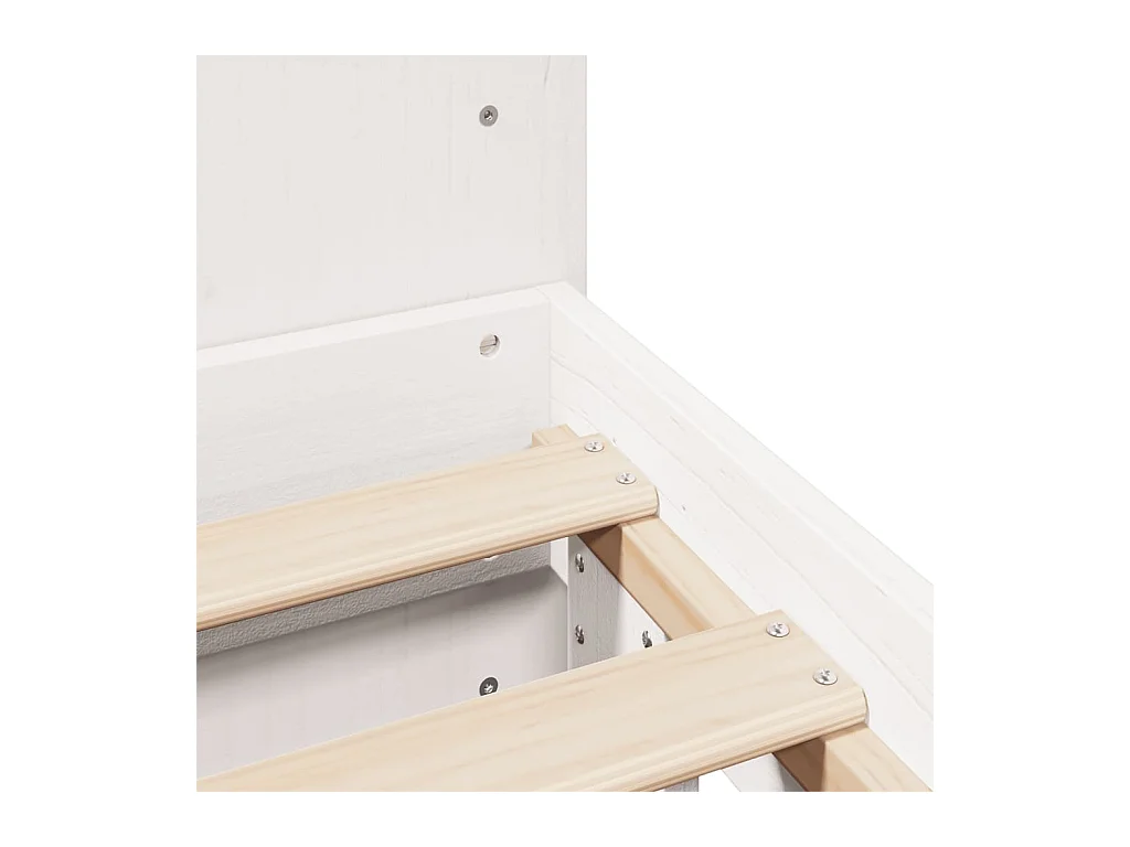 Cadre de lit sans matelas blanc 140x200 cm bois de pin massif