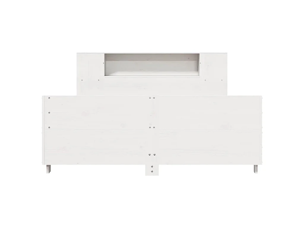 Cadre de lit sans matelas blanc 140x200 cm bois de pin massif