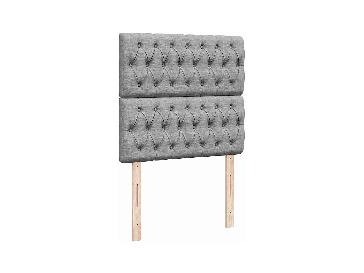 Pouf Letto con Materasso Grigio Chiaro 90x200 cm in Tessuto