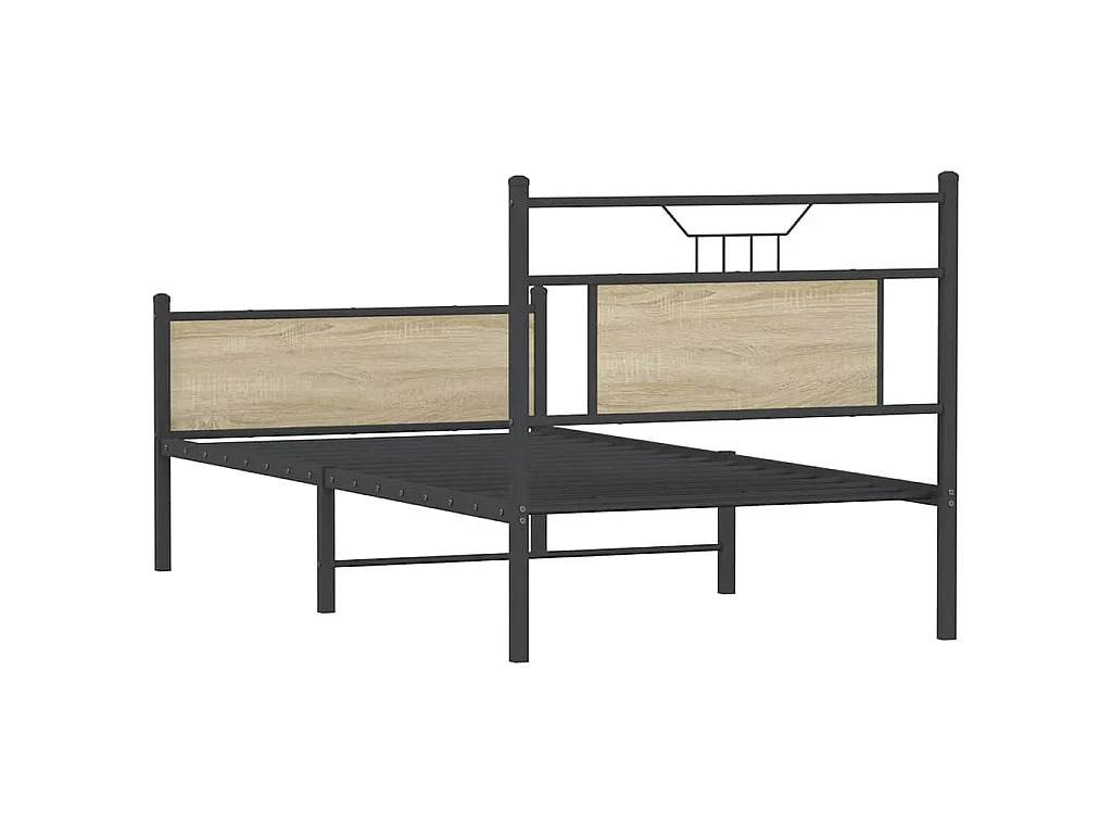 Giroletto senza Materasso Rovere Sonoma 90x190 cm in Truciolato