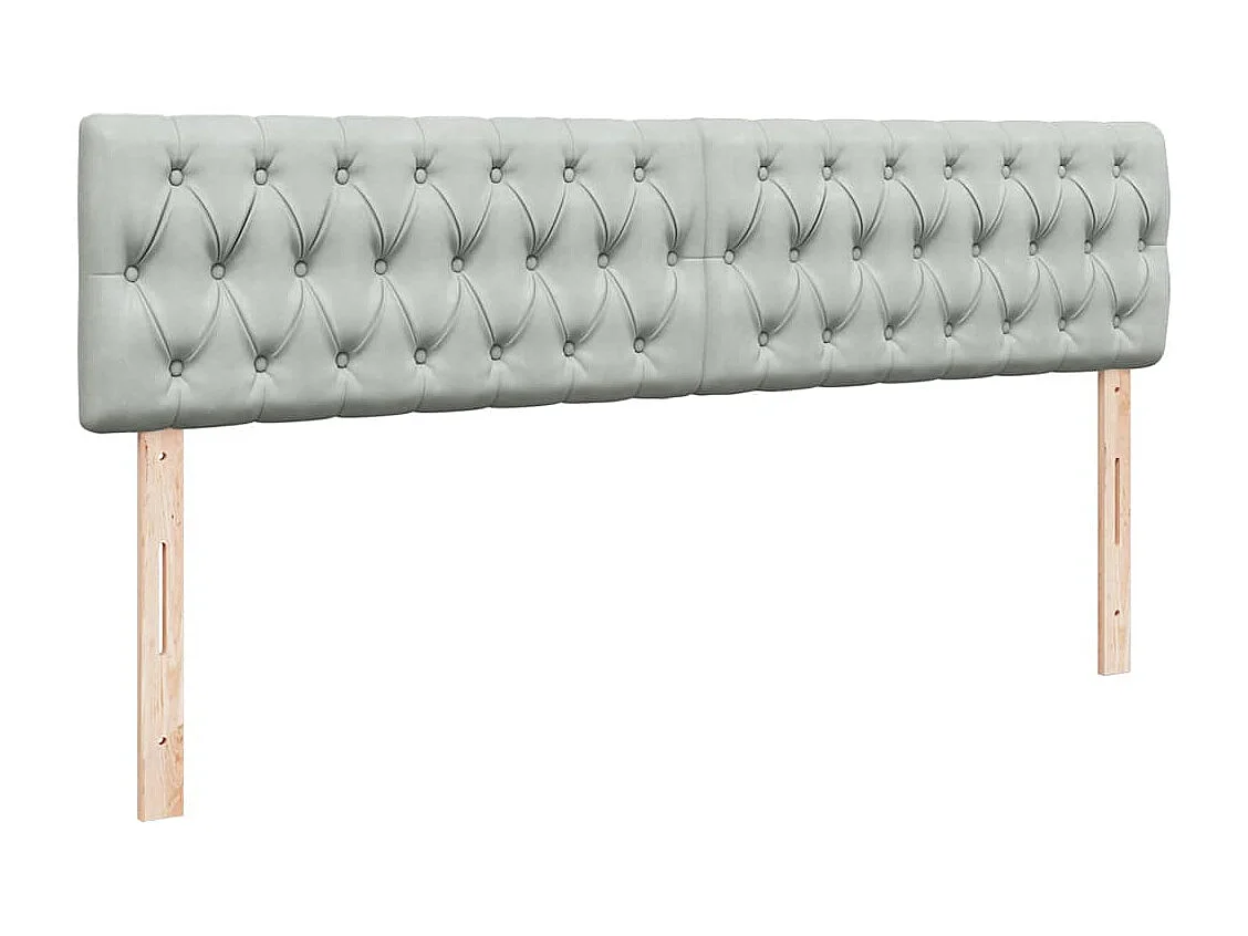Ottoman-Bett mit Matratzen Hellgrau 180x200 cm Samt
