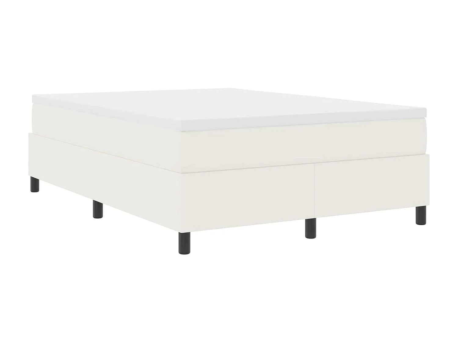 Plattformbettgestell Creme 160 x 200 cm Stoff