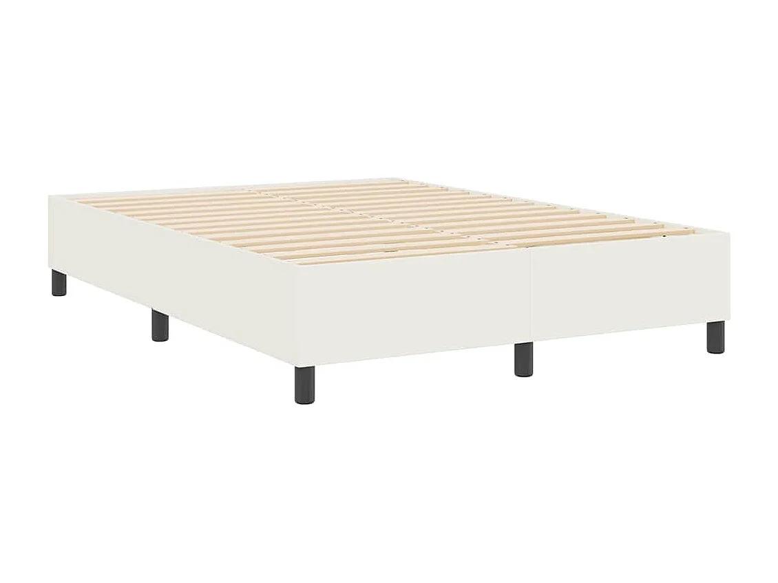 Plattformbettgestell Creme 160 x 200 cm Stoff