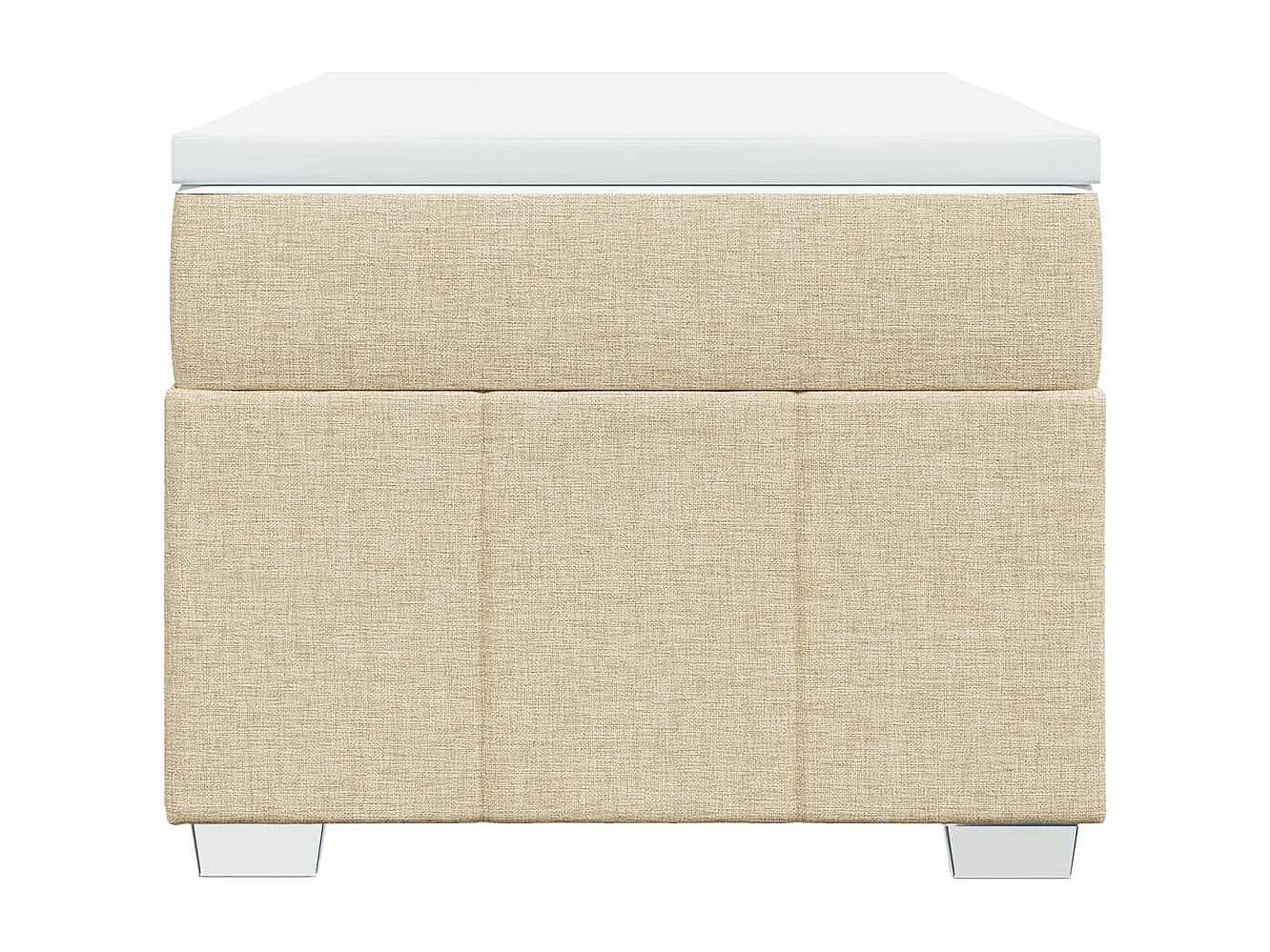 Cama com molas/colchão 90x190 cm tecido cor creme