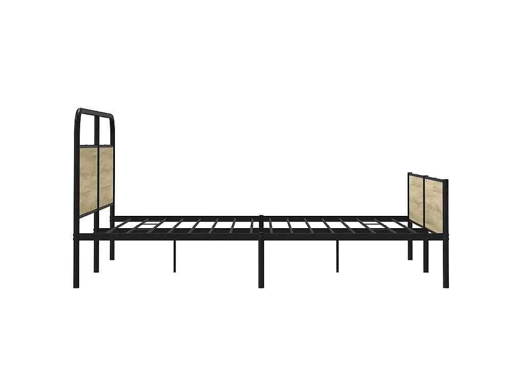 Metallbett ohne Matratze Sonoma-Eiche 180x200 cm