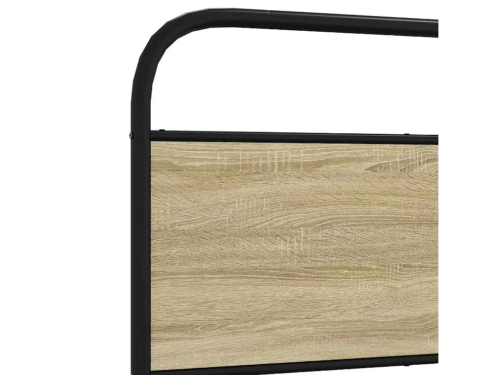 Metallbett ohne Matratze Sonoma-Eiche 180x200 cm