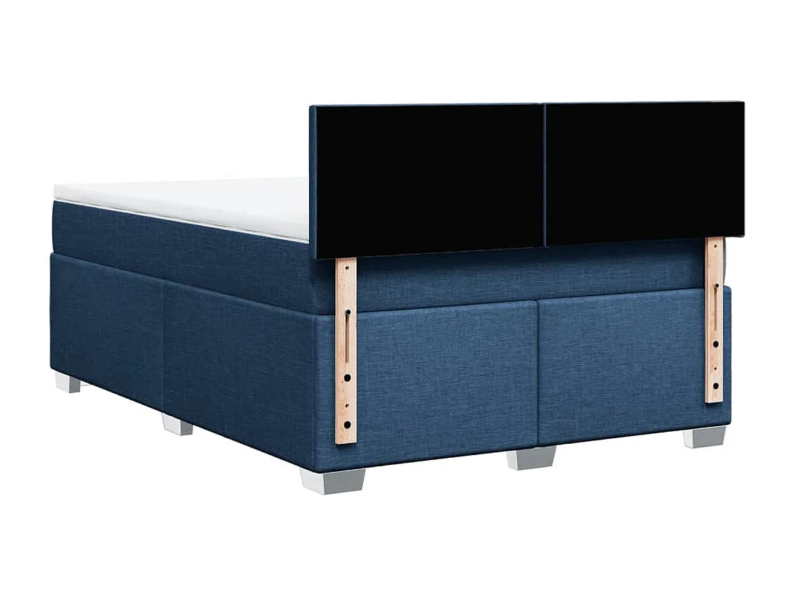 Giroletto a Molle con Materasso Blu 140x200 cm in Tessuto