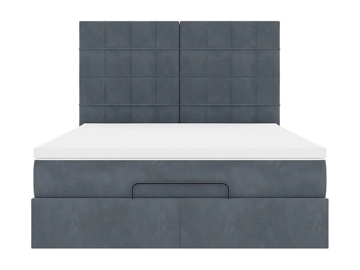 Ottoman bed met matrassen en LED's 140x190cm fluweel