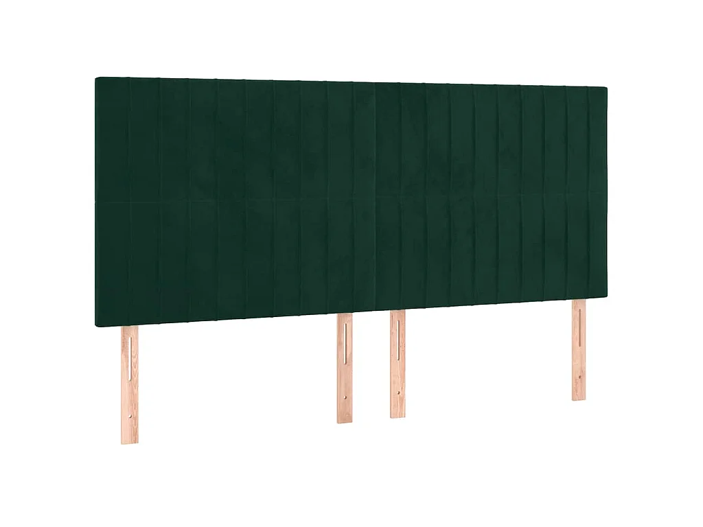 Giroletto a Molle con Materasso Verde Scuro 160x200 cm Velluto