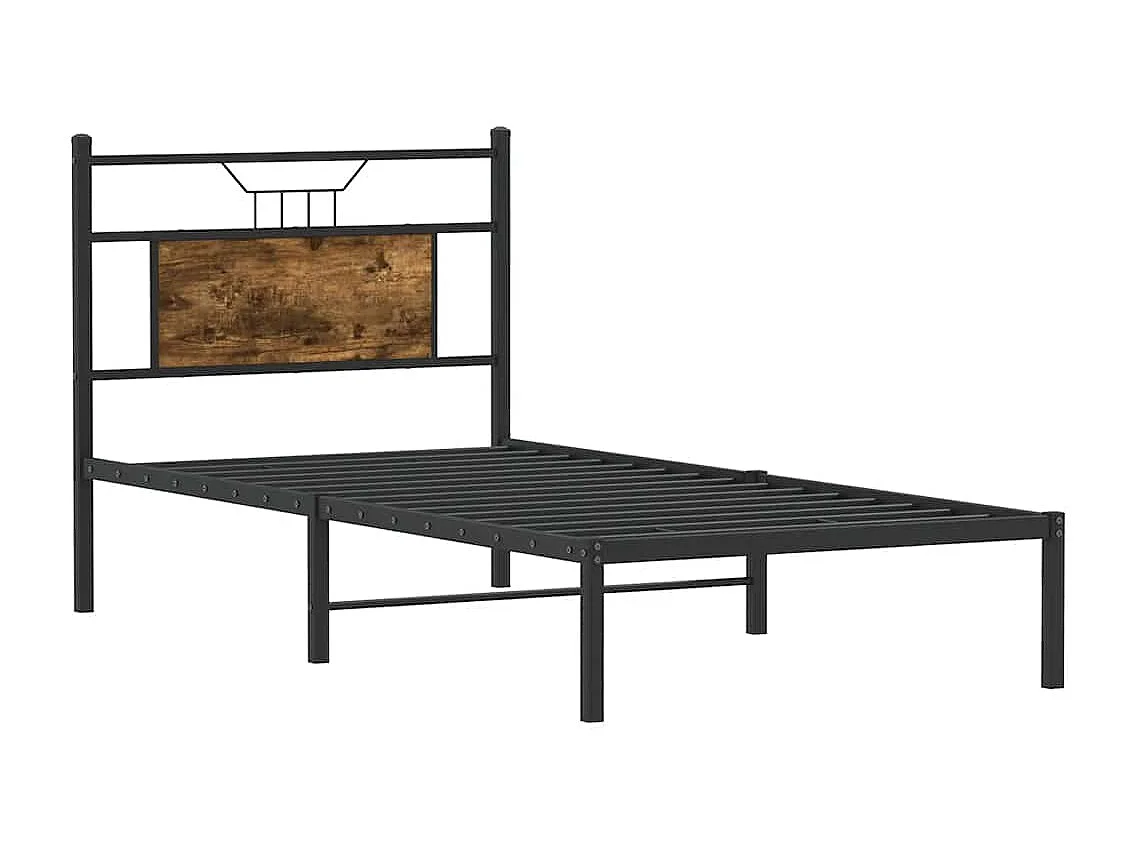Bedframe zonder matras hout gerookt eikenkleurig 90x190 cm