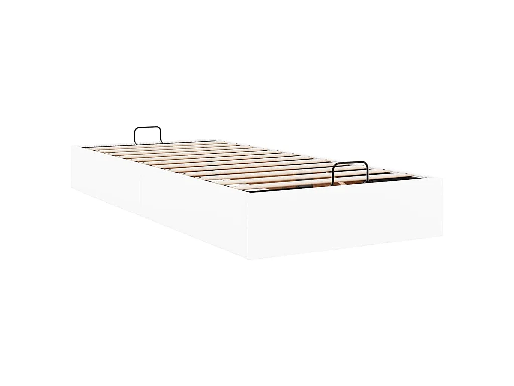 Estructura de cama otomana sin colchón blanco 90x200 cm