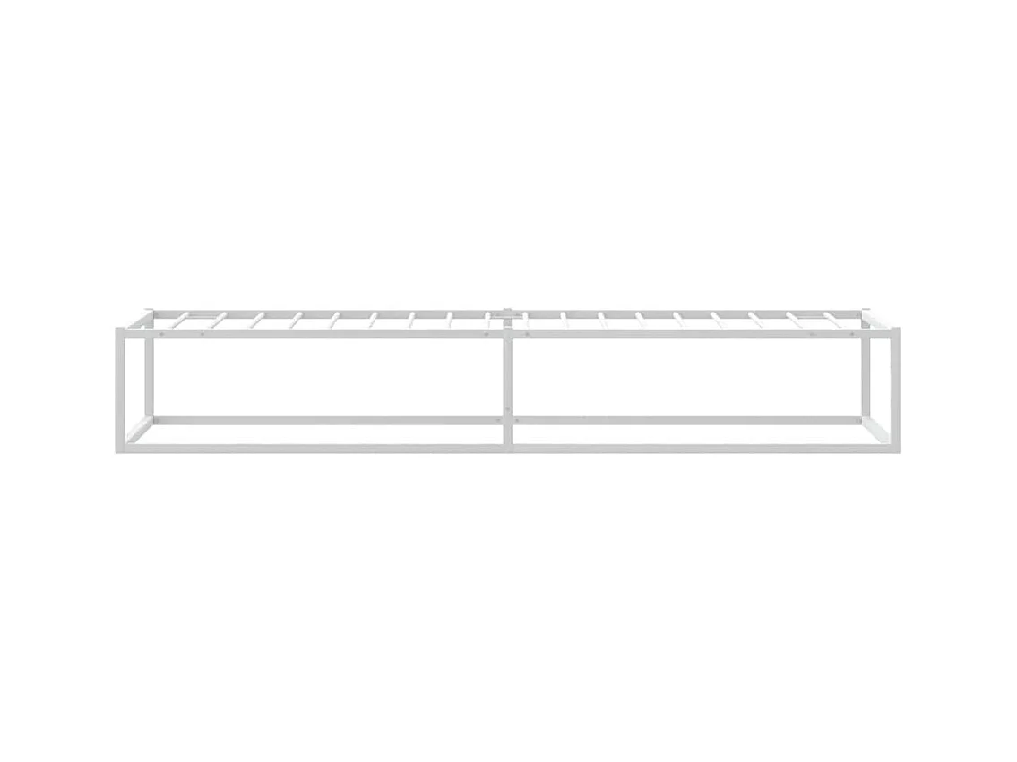 Cadre de lit sans matelas blanc 90x200 cm métal