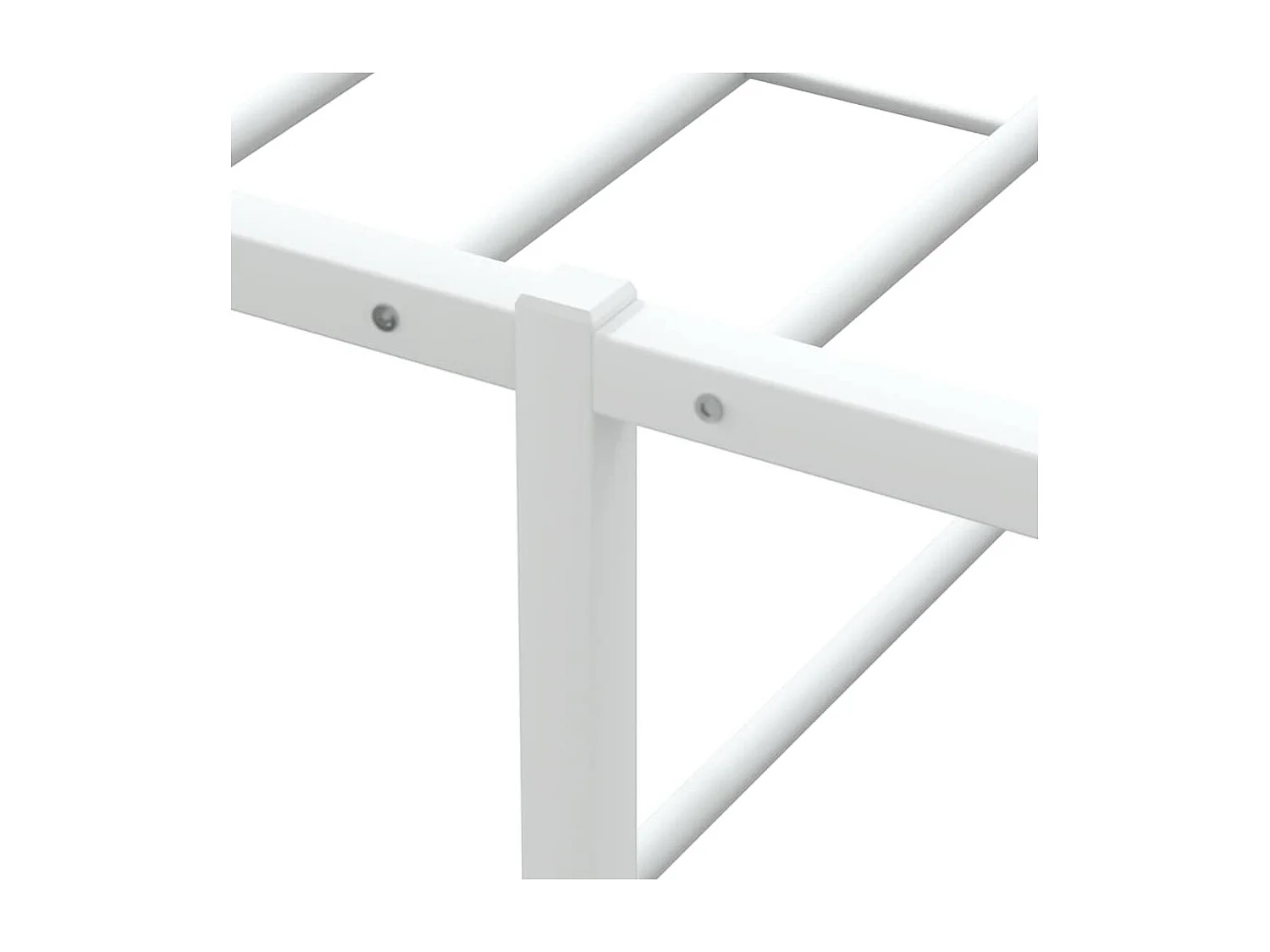 Cadre de lit sans matelas blanc 90x200 cm métal