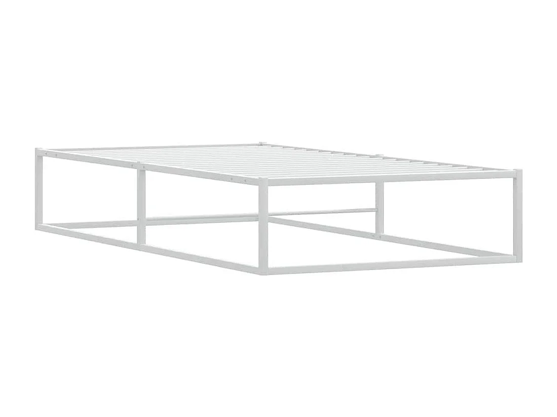 Bettgestell ohne Matratze Weiß 90x200 cm Metall