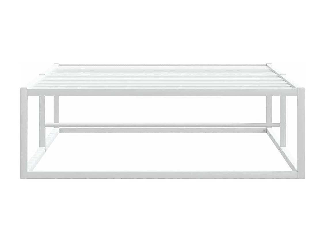 Bettgestell ohne Matratze Weiß 90x200 cm Metall