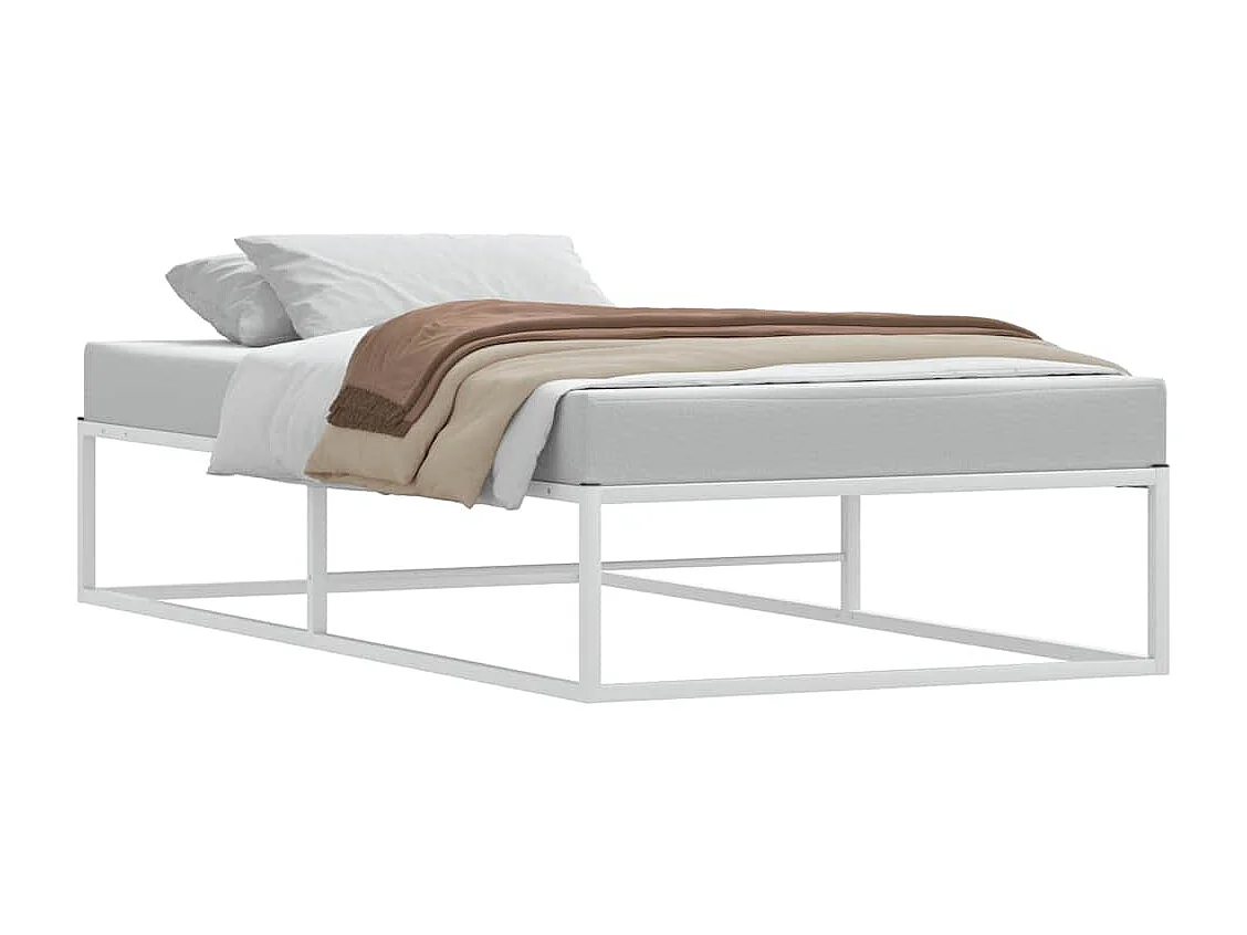 Estrutura de cama sem colchão branco 90x200 cm metal