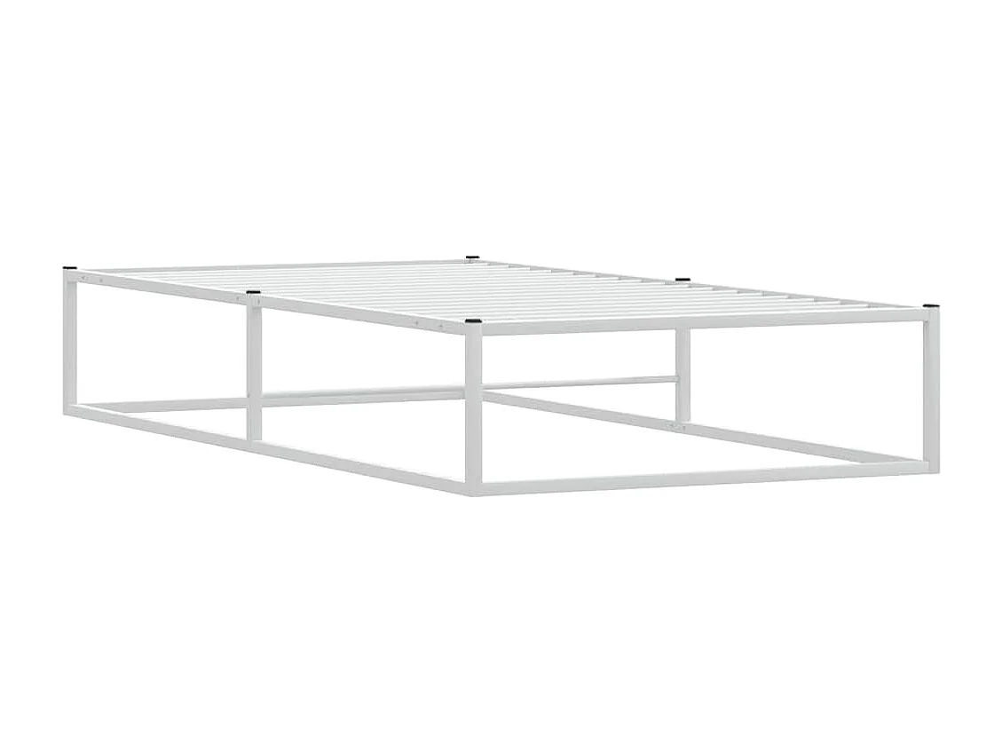 Estrutura de cama sem colchão branco 90x200 cm metal