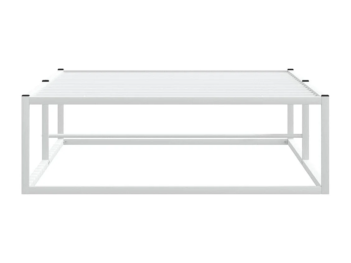 Cadre de lit sans matelas blanc 90x200 cm métal
