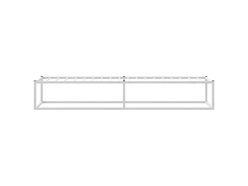 Cadre de lit sans matelas blanc 90x200 cm métal