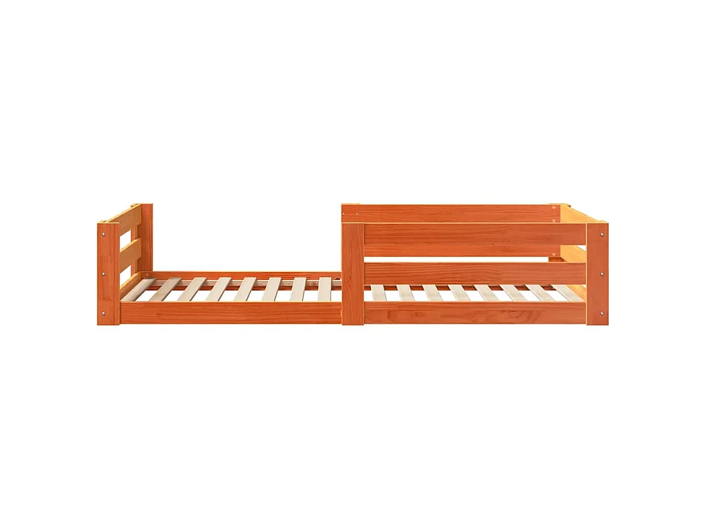 Letto senza Materasso Marrone Cera 100x200 cm in Legno di Pino