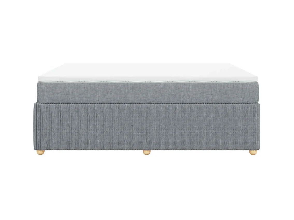 Sommier à lattes de lit avec matelas Gris clair 140x190cm Tissu
