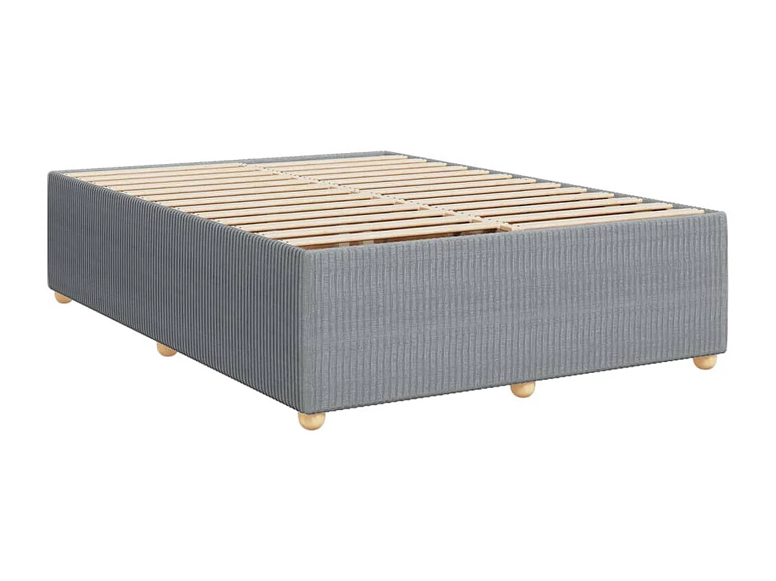 Boxspringbett mit Matratze Hellgrau 140x190 cm Stoff