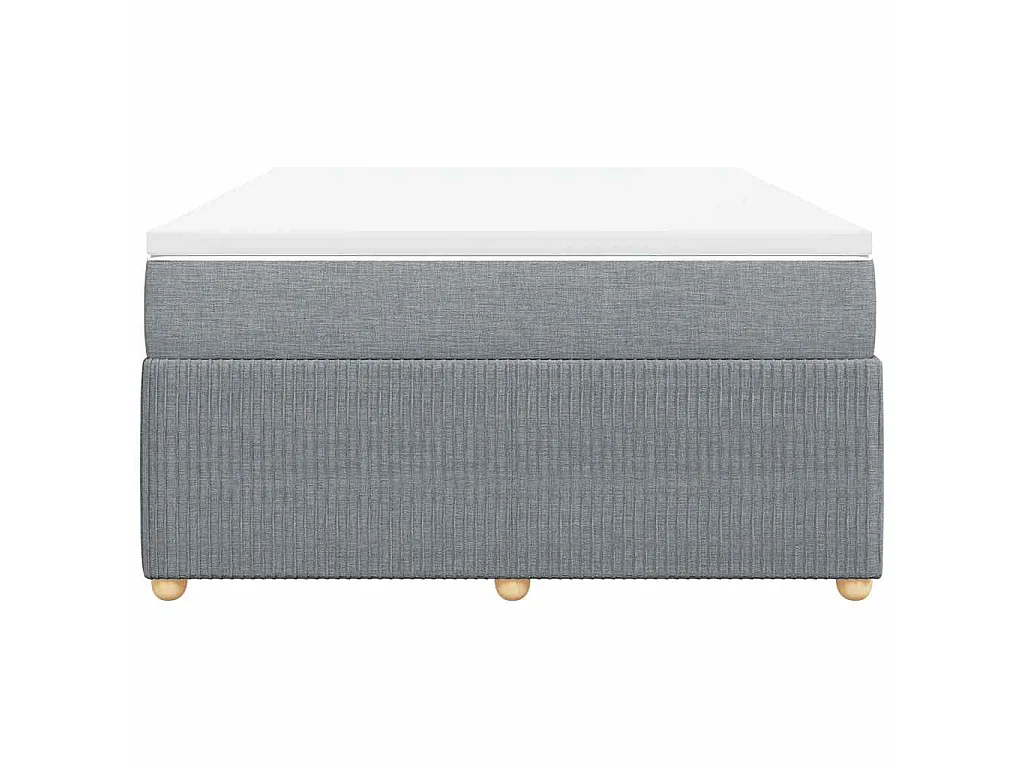 Sommier à lattes de lit avec matelas Gris clair 140x190cm Tissu