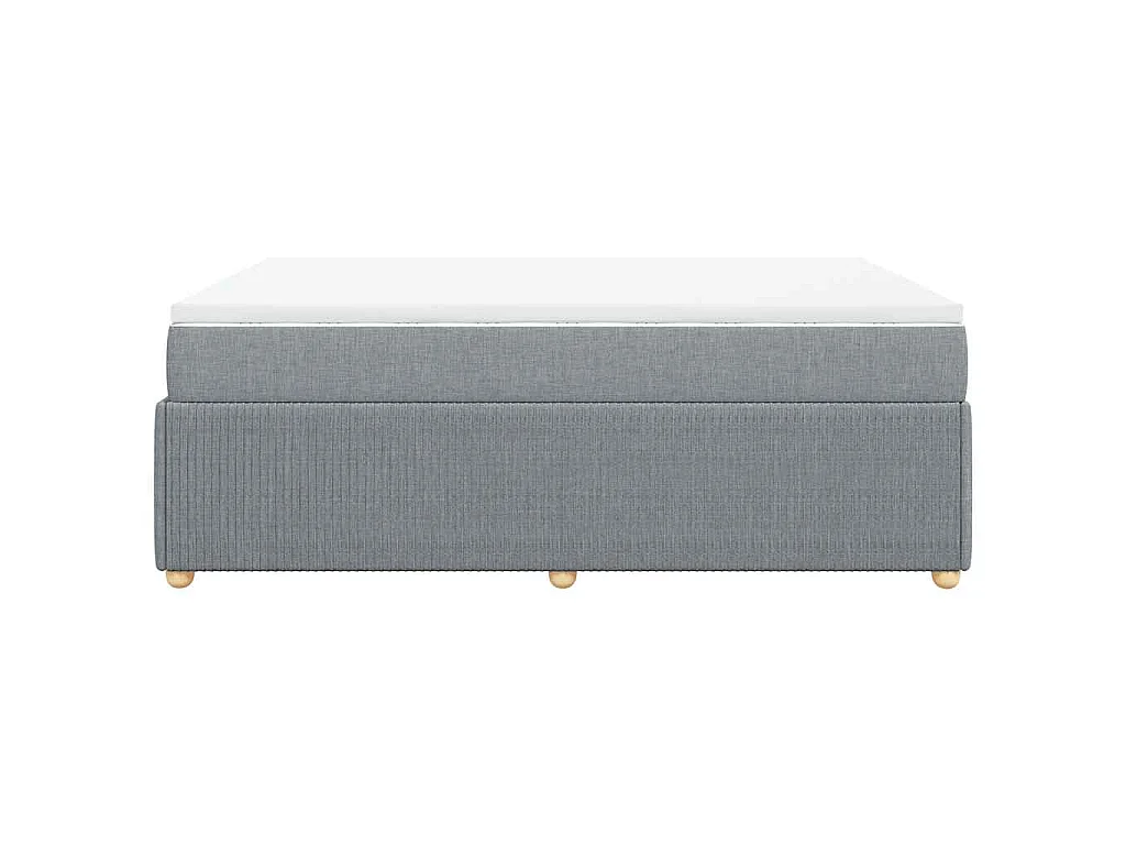 Sommier à lattes de lit avec matelas Gris clair 140x190cm Tissu