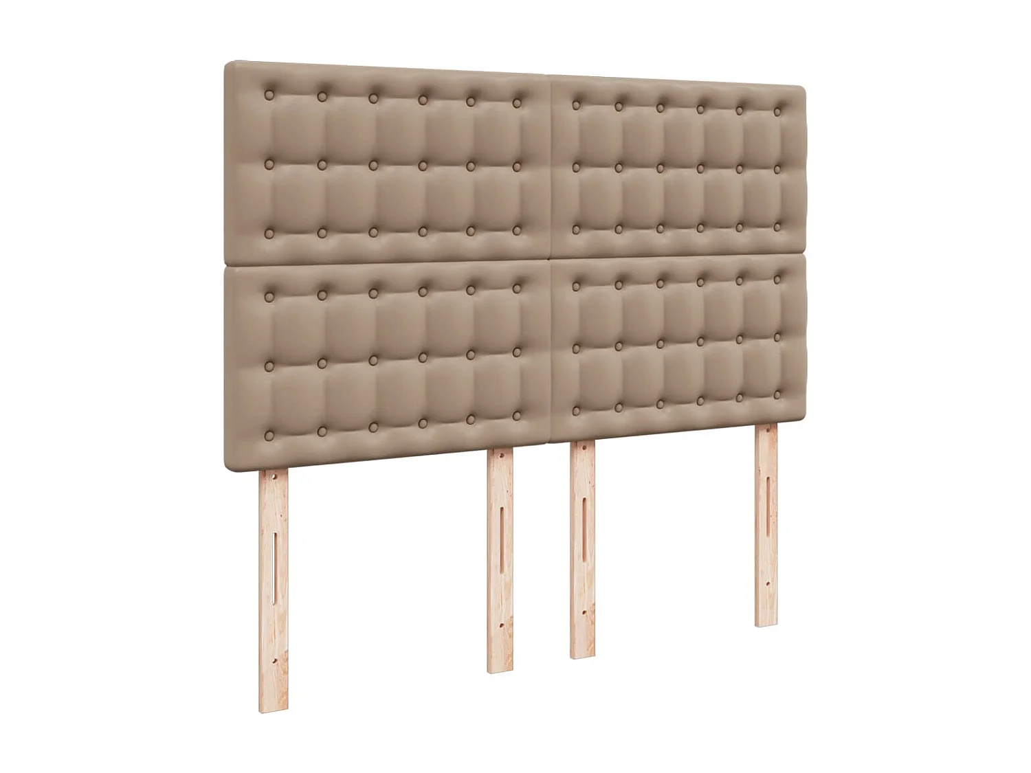 Cama com molas/colchão 140x190 cm couro artificial cappuccino