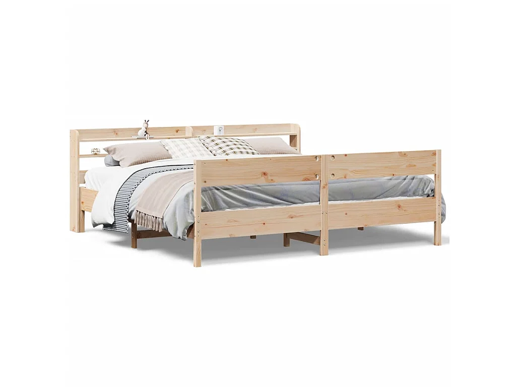 Bedframe zonder matras massief grenenhout 180x200 cm