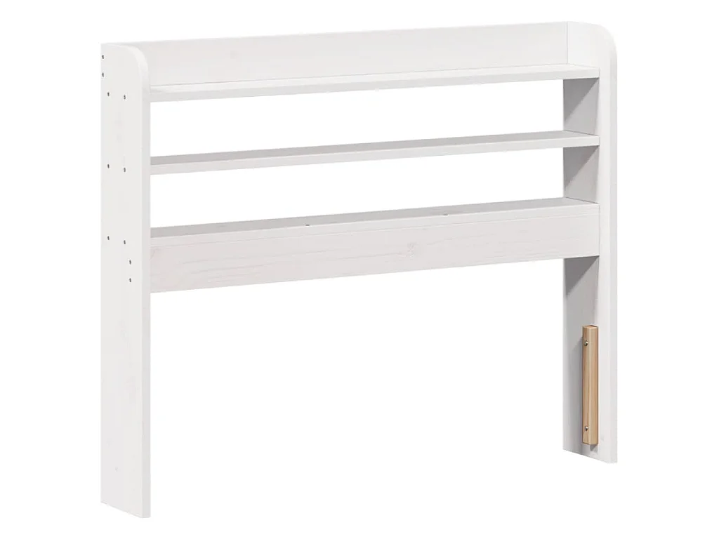 Bedframe zonder matras massief grenenhout wit 90x200 cm