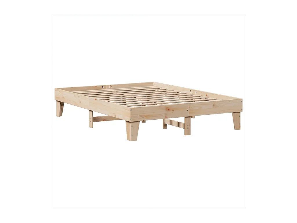 Cadre de lit sans matelas 140x190 cm bois de pin massif