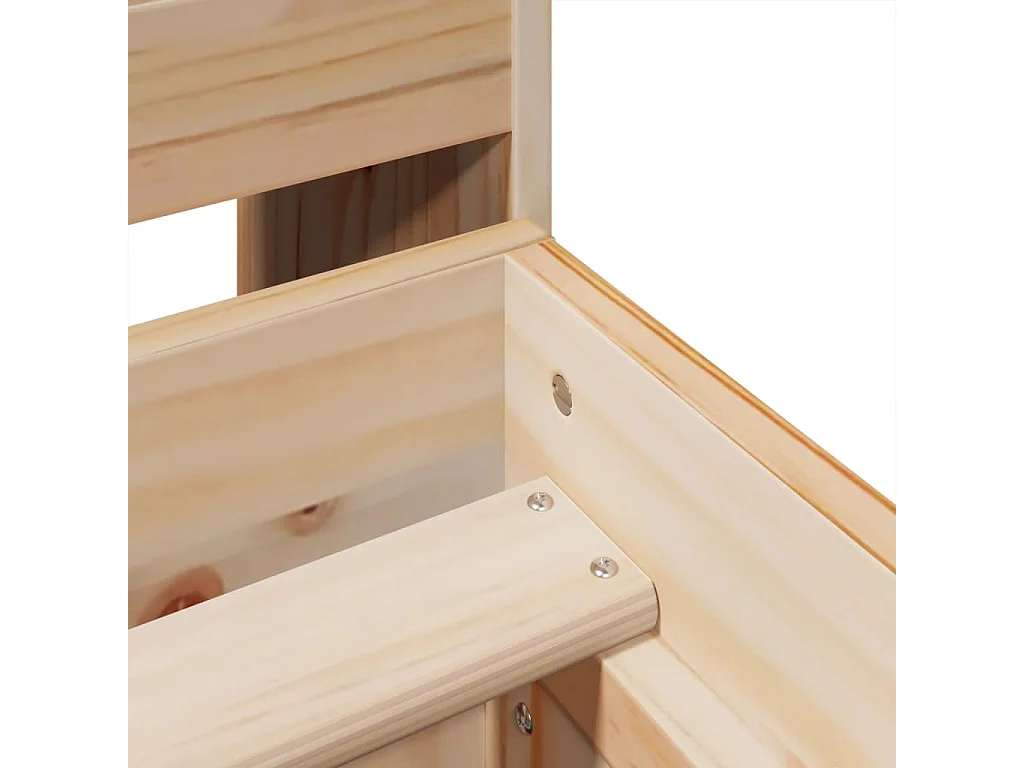 Cadre de lit sans matelas 140x190 cm bois de pin massif