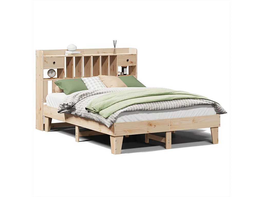 Massivholzbett ohne Matratze 140x190 cm Kiefernholz
