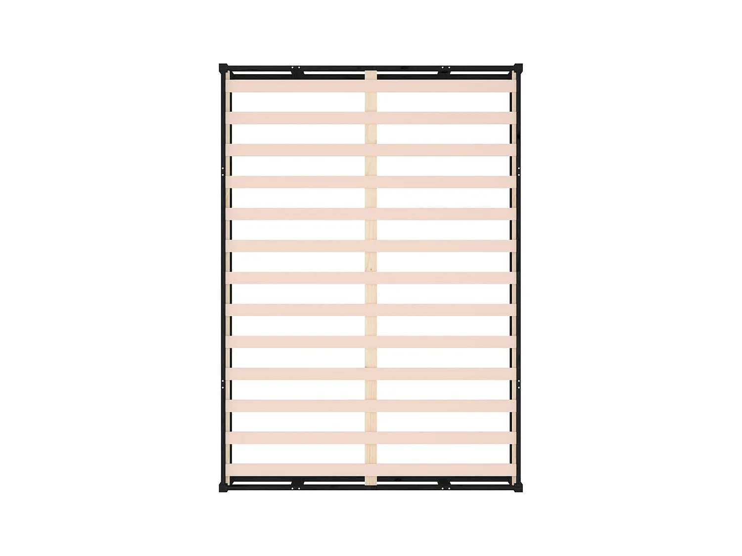 Cadre de lit sans matelas noir 180x200 cm bois massif