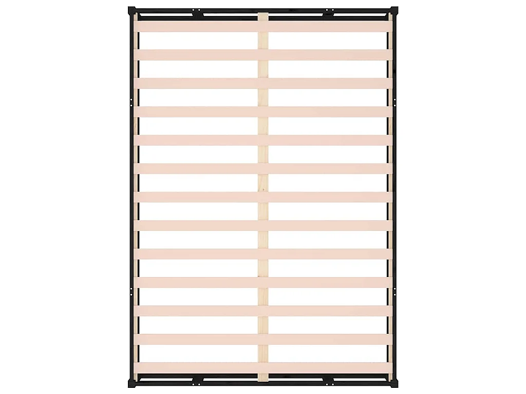 Cadre de lit sans matelas noir 180x200 cm bois massif