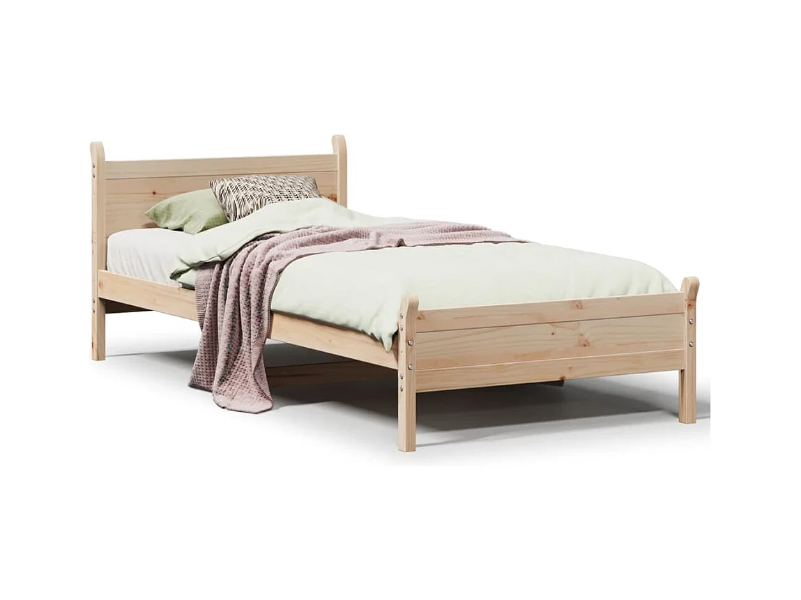 Bedframe zonder matras massief grenenhout 90x190 cm