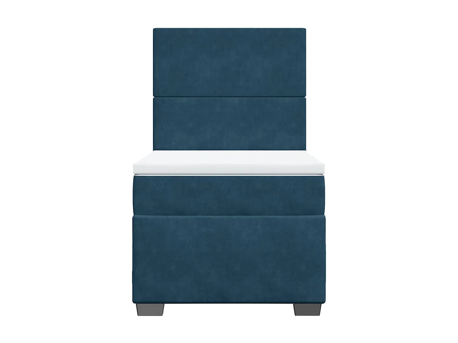 Boxspring met matras fluweel blauw 90x200 cm