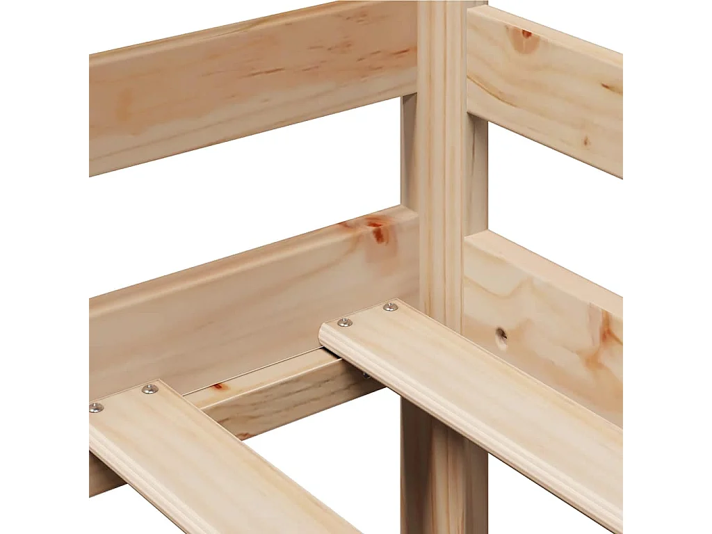 Dormeuse con Cassetti 90x200 cm Legno Massello Pino