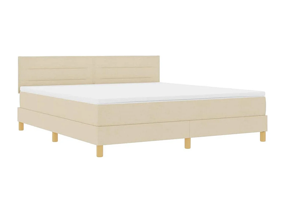 Boxspringbed met matras met matras Crème 180 x 200 cm Stof