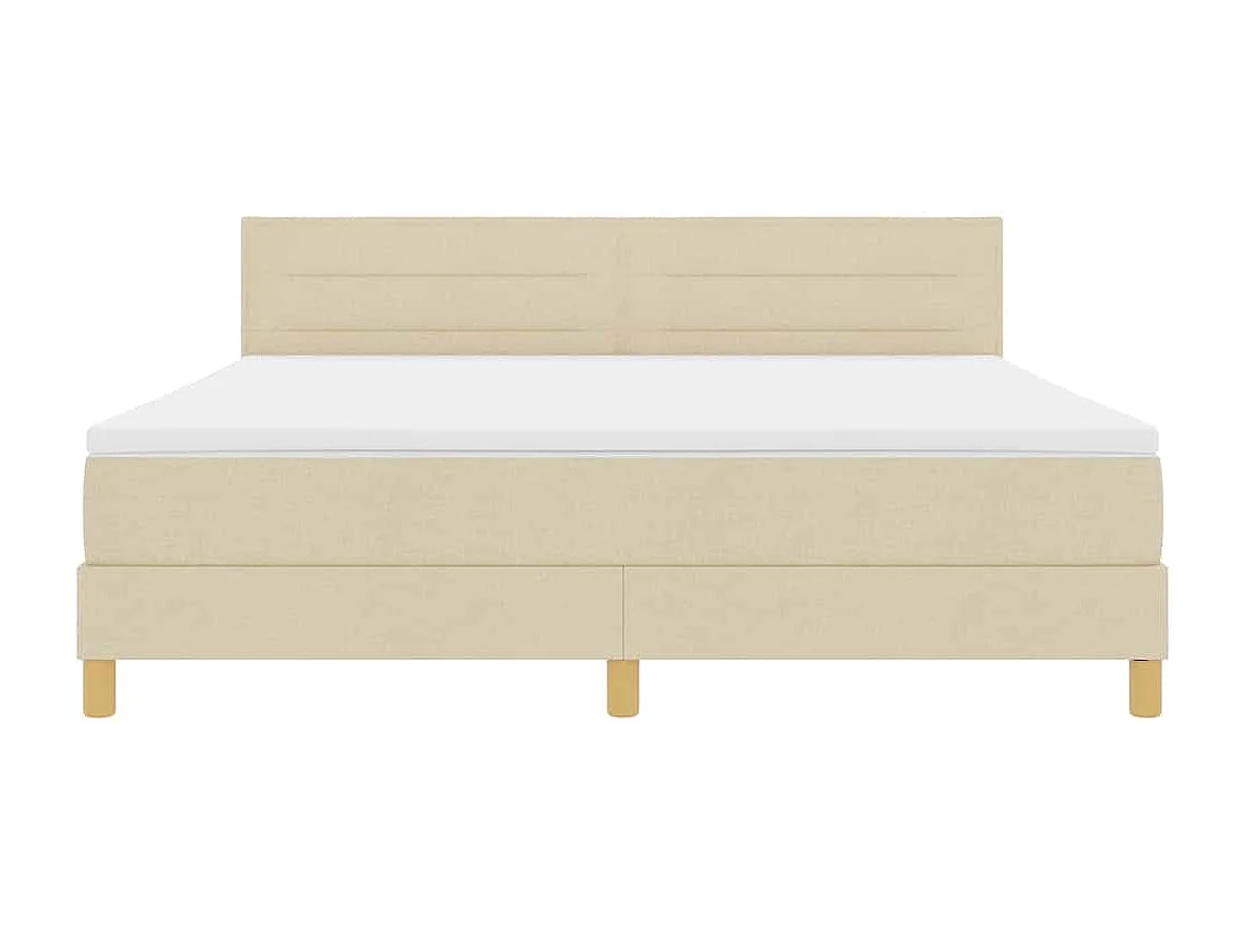 Boxspringbed met matras met matras Crème 180 x 200 cm Stof