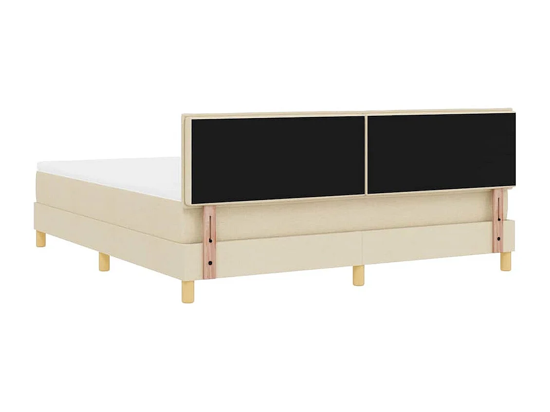 Boxspringbed met matras met matras Crème 180 x 200 cm Stof