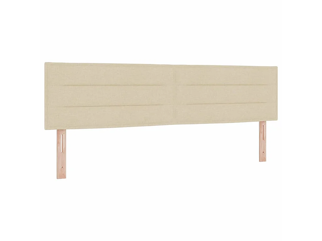 Boxspringbed met kussen met hoofdeinde Crème 180 x 200 cm Stof
