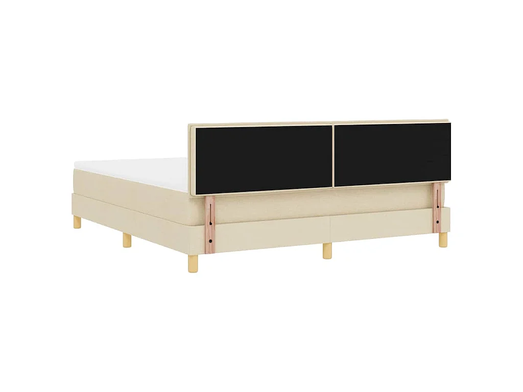 Boxspringbed met kussen met hoofdeinde Crème 180 x 200 cm Stof
