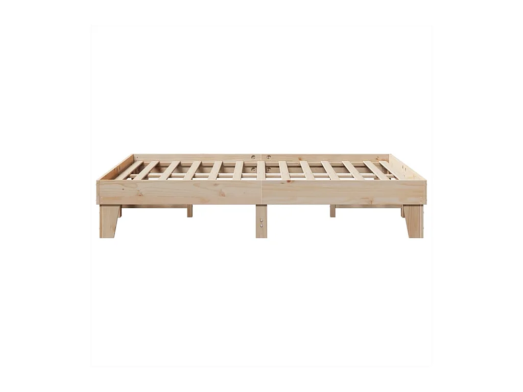 Cadre de lit sans matelas 140x190 cm bois de pin massif