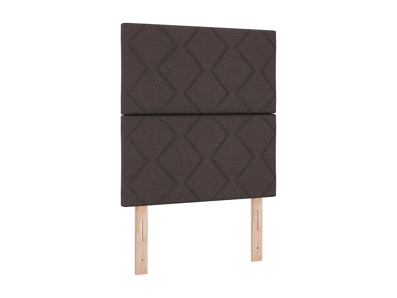 Letto a molle con materasso Marrone scuro 90 x 190 cm Tessuto