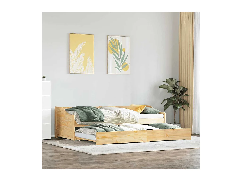 Lit de jour avec gigogne sans matelas IRUN 90x200 cm