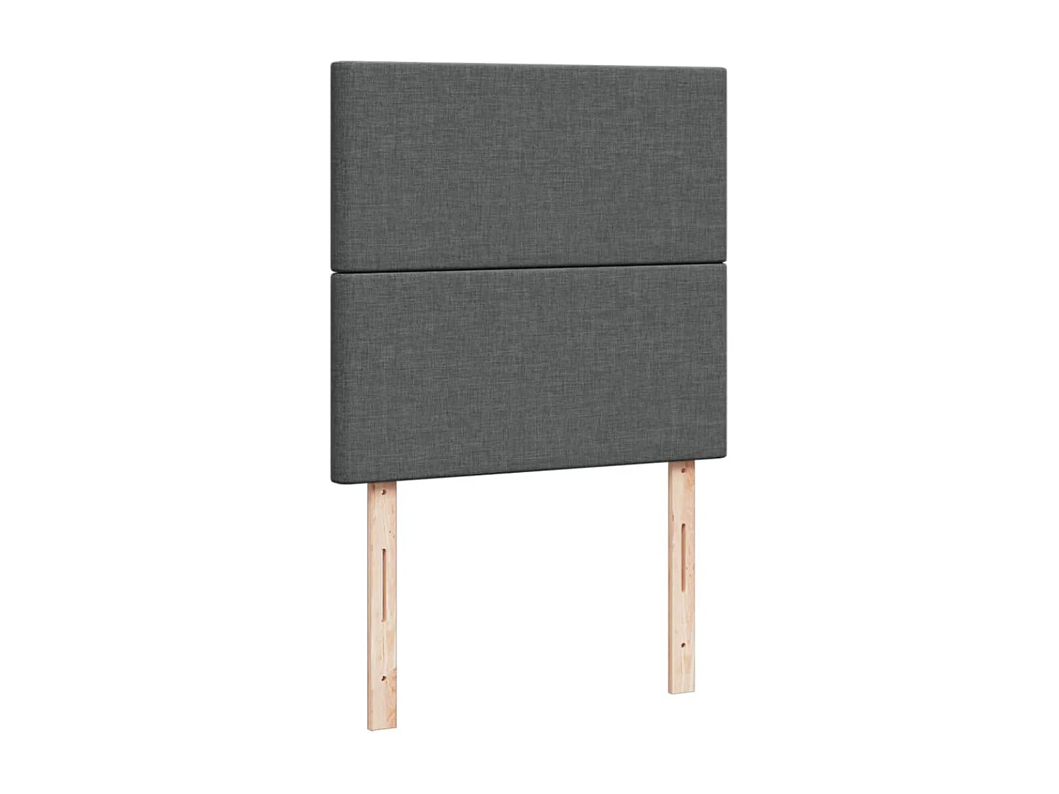 Cama com molas/colchão 100x200 cm tecido cinza-escuro