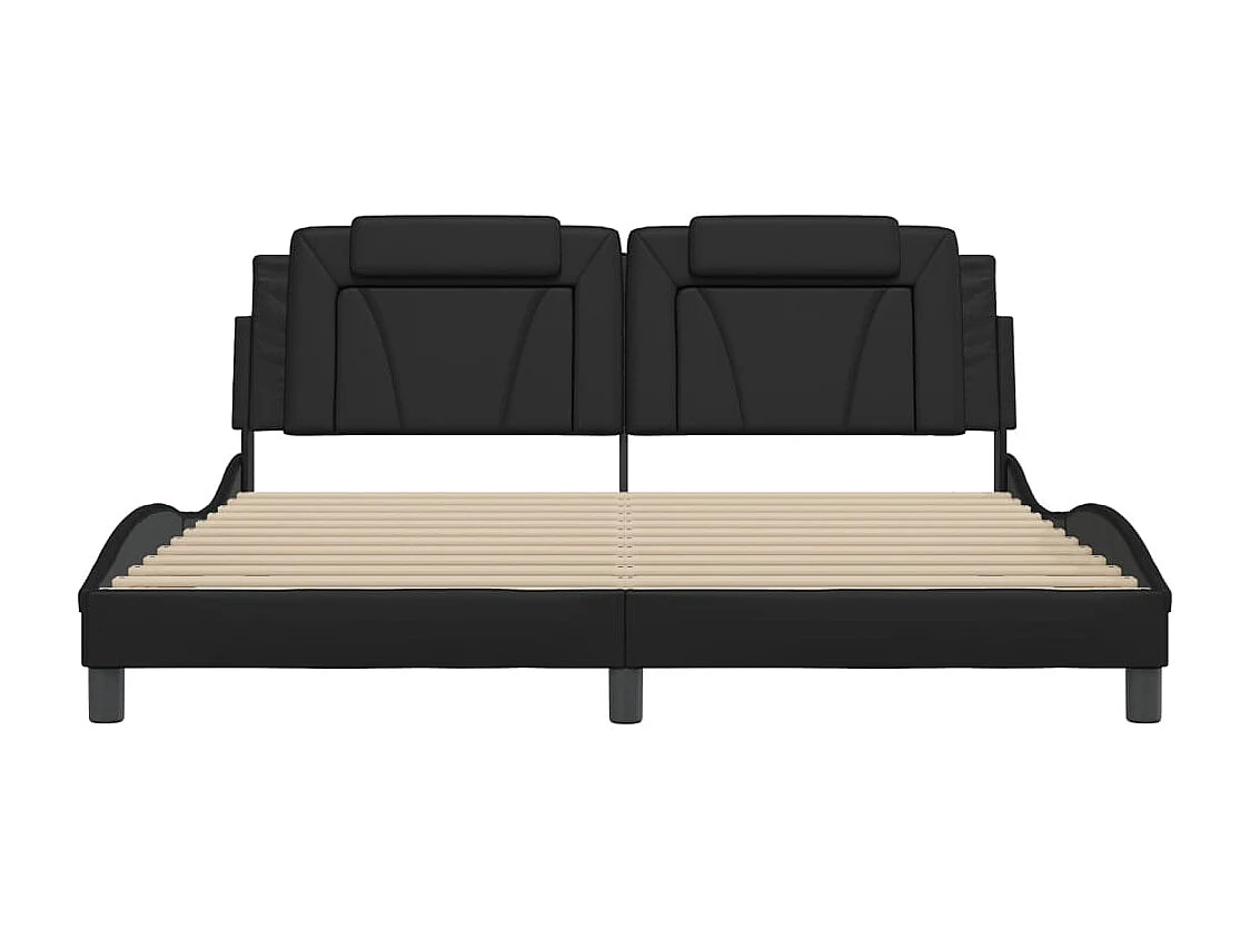 Bedframe "Viana" zonder matras kunstleer zwart 180x200 cm